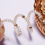 18K Gold Pink Pearl Open Ring - Natural High Luster Pearl Band Ring Etsy