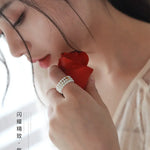 18K Gold Pink Pearl Open Ring - Natural High Luster Pearl Band Ring Etsy