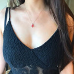 Natural Argentina Rhodochrosite Pear Shape Necklace Handmade 18k Solid Rose Gold Necklace, Blue Sapphires, Yellow Sapphires, Green Tsavorite Etsy