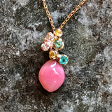Queen Conch Pearl Necklace - 18K Gold Paraiba Pink Pearl Pendant Etsy