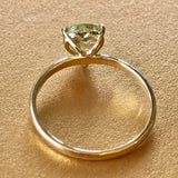 丨Special Offer丨Natural Green Morganite Cocktail 14k Solid Yellow Gold Ring, Green Triangle Etsy