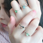 丨Special Offer丨Natural Green Morganite Cocktail 14k Solid Yellow Gold Ring, Green Triangle Etsy