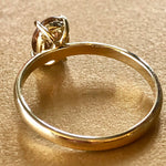 丨Special Offer丨Natural Morganite Cocktail 14k Solid Yellow Gold Ring - Toffee - Brown Oval, Solitaire Rings, Cocktail Ring, Stackable Rings Etsy
