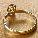 丨Special Offer丨Natural Morganite Cocktail 14k Solid Yellow Gold Ring - Toffee - Brown Oval, Solitaire Rings, Cocktail Ring, Stackable Rings Etsy