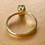 丨Special Offer丨Natural Morganite Cocktail 14k Solid Yellow Ring - Green Oval, Handmade, Solitaire Rings, Cocktail Ring Etsy