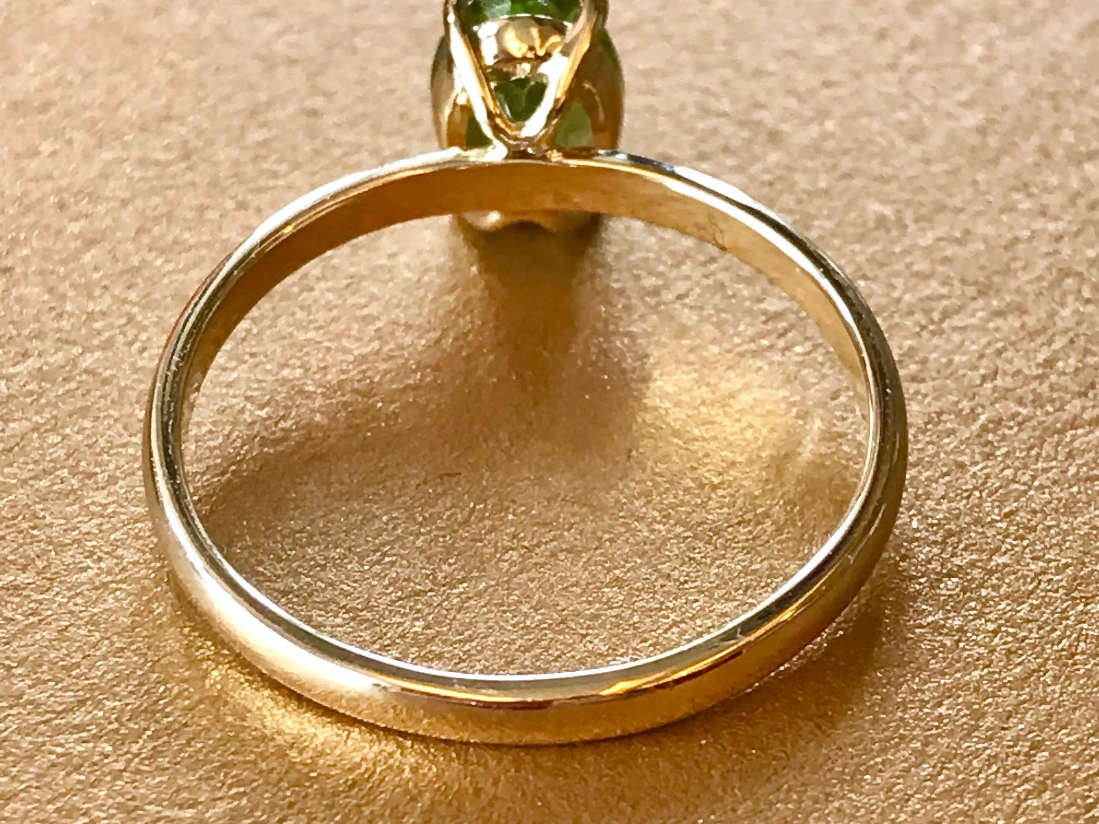 丨Special Offer丨Natural Morganite Cocktail 14k Solid Yellow Ring - Green Oval, Handmade, Solitaire Rings, Cocktail Ring Etsy