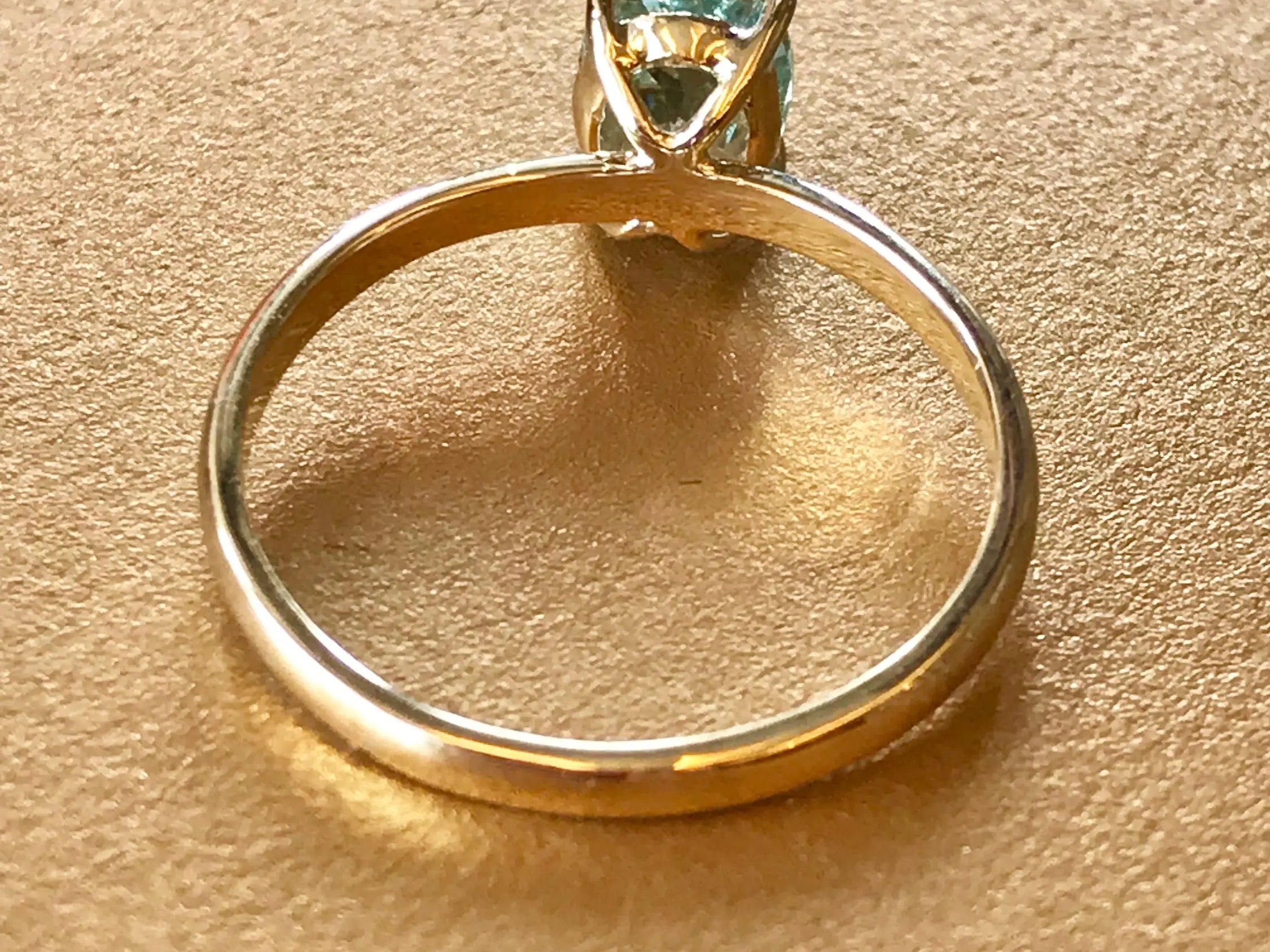 Superior Natural Aquamarine Oval Cut, 14k Solid Yellow Gold Cocktail Ring, Handmade, Gift for Her, Anniversary Gift Idea, Fine Jewelry Etsy
