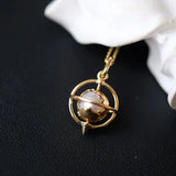 Earth AAAA+ Akoya Pearl Planet Charm 18K Solid Yellow Gold, Globe Pendant Planet Charm Pearl Pendant, Gift for Her, Anniversary Gift Idea Etsy