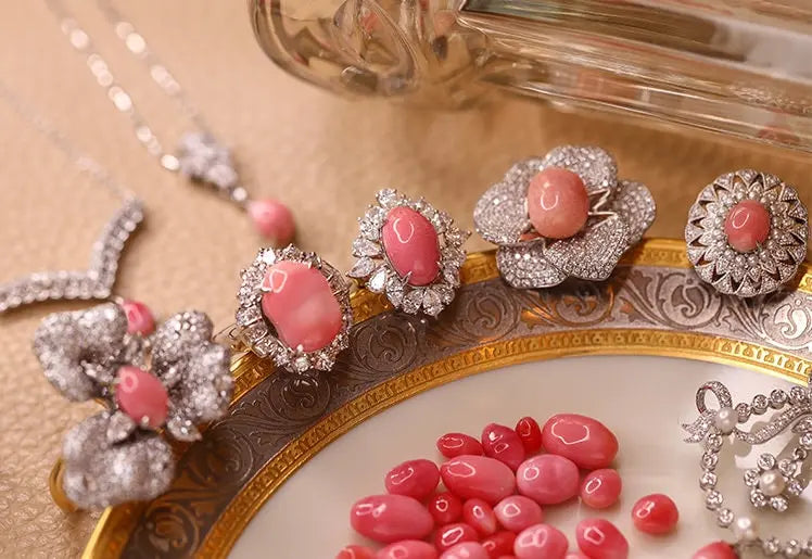 1.26Carat Pairs "Perfect Flame" Queen Conch Pearl From Caribbean Sea, Pearls Strombus Gigas, Flamed Pink Pearl, SKU: 1578 / 1587 Etsy