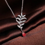Conch Pearl  Diamond Necklace - 18K White Gold Leaf Design Etsy
