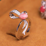Bowknot Queen Conch Pearl & White Diamond 18k Solid White Gold Ring (Customize) Pearls Strombus Gigas, Natural Queen Conch Pearl Engagement Etsy