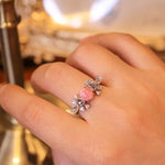 1.41Carat Queen Conch Pearl & White Diamond 18k Solid White Gold Ring, Pearls Strombus Gigas, Natural Queen Conch Pearl, Engagement Ring Etsy