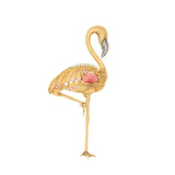 Crane Queen Conch Pearl & Pink Sapphire White Diamond 18k Solid Yellow Gold Brooch, Natural Queen Conch Pearl, Fine Jewelry Etsy