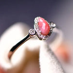 Queen Conch Pearl & White Diamond 18k Solid White Gold Ring (Customize), Strombus Gigas, Flamed Pink, Engagement Ring, Anniversary Gift Idea Etsy