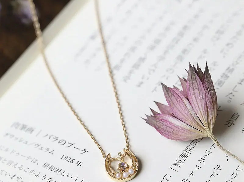 Moonstone  Pearl Necklace - Antique 18K Gold Vermeil Etsy