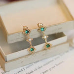 Blue Sapphire 14K Yellow Gold Plated Vermeil Drop Earrings Etsy
