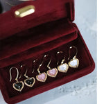 Natural Pearl  Diamond Heart Earrings - 14K Yellow Gold Vermeil Etsy