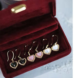 Natural Pearl  Diamond Heart Earrings - 14K Yellow Gold Vermeil Etsy