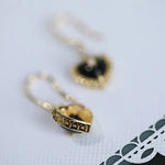 Natural Pearl  Diamond Heart Earrings - 14K Gold Vermeil Etsy