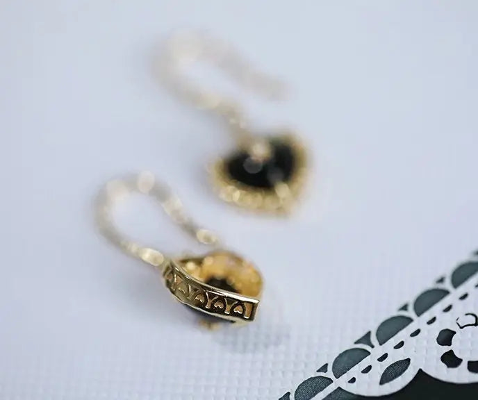 Natural Pearl  Diamond Heart Earrings - 14K Gold Vermeil Etsy