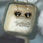 Natural Pearl  Diamond Heart Earrings - 14K Gold Vermeil Etsy