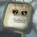 Natural Pearl  Diamond Heart Earrings - 14K Gold Vermeil Etsy