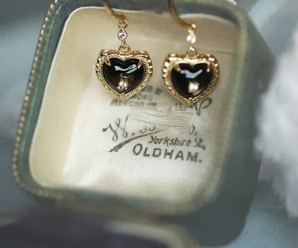 Natural Mother of Pearl & White Diamond Earring 14K Yellow Gold Plated Vermeil Pearl Heart Earrings Etsy