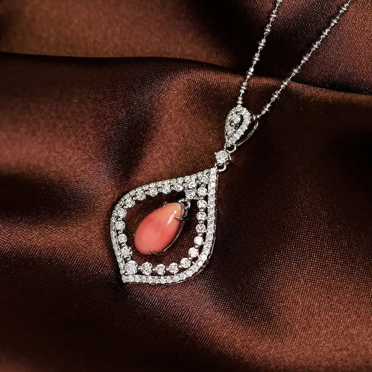 2.38Carat Queen Conch Pearl & Diamond Necklace - 18K White Gold Etsy