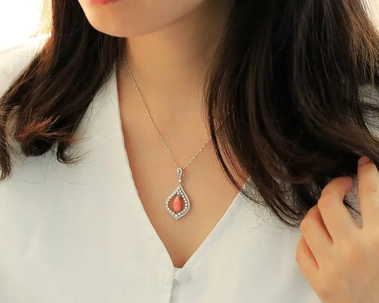 2.38Carat Queen Conch Pearl & Diamond Necklace - 18K White Gold Etsy