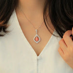 2.38Carat Queen Conch Pearl & Diamond Necklace - 18K White Gold Etsy