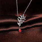 Conch Pearl  Diamond Necklace - 18K White Gold Leaf Design Etsy
