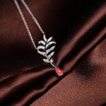 Conch Pearl  Diamond Necklace - 18K White Gold Leaf Design Etsy