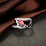Chevron Conch Pearl  Diamond Engagement Ring - 18K White Gold Etsy