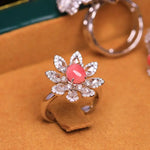 Gardenia 1.34Ct Queen Conch Pearl & Diamond Ring (Customize) 18k Solid White Gold Ring , Pearls Strombus Gigas, Engagement Ring Etsy