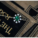 Natural Emerald 9k Yellow Gold Bracelet - Elegant Gemstone Etsy