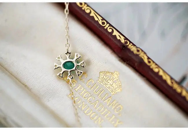 Natural Emerald 9k Yellow Gold Bracelet - Elegant Gemstone Etsy