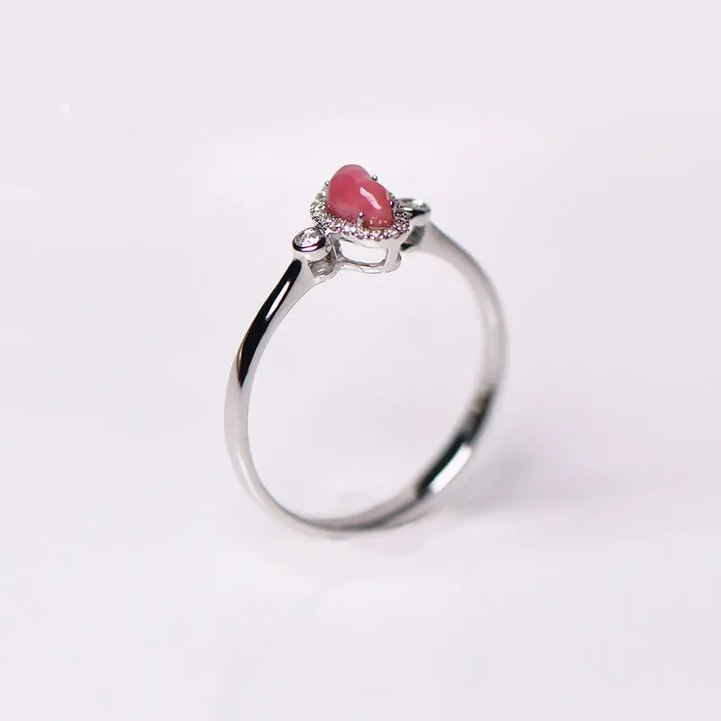 Queen Conch Pearl & White Diamond 18k Solid White Gold Ring (Customize), Strombus Gigas, Flamed Pink, Engagement Ring, Anniversary Gift Idea Etsy