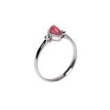 Queen Conch Pearl & White Diamond 18k Solid White Gold Ring (Customize), Strombus Gigas, Flamed Pink, Engagement Ring, Anniversary Gift Idea Etsy