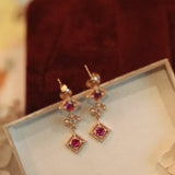 Blue Sapphire 14K Yellow Gold Plated Vermeil Drop Earrings Etsy