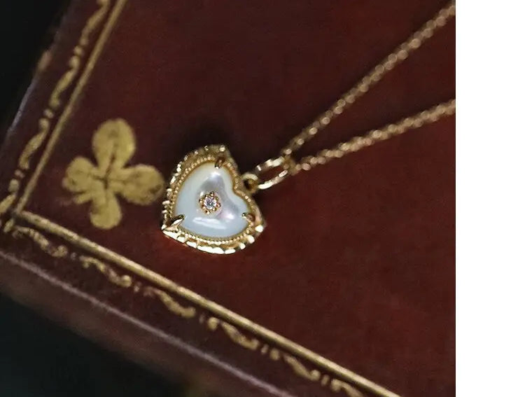Mother of Pearl Diamond Earrings 14K Yellow Gold Etsy