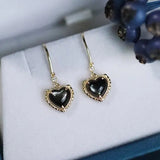 Natural Pearl  Diamond Heart Earrings - 14K Yellow Gold Vermeil Etsy