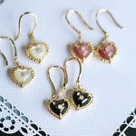 Natural Pearl  Diamond Heart Earrings - 14K Gold Vermeil Etsy