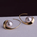 5A+ Akoya Pearl Handmade 18K Solid Yellow Gold Akoya Pearl Earrings, Seawater Pearl, Gift for Her, Anniversary Gift, Gift Idea Etsy