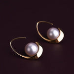 5A+ Akoya Pearl Handmade 18K Solid Yellow Gold Akoya Pearl Earrings, Seawater Pearl, Gift for Her, Anniversary Gift, Gift Idea Etsy