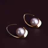 5A+ Akoya Pearl Handmade 18K Solid Yellow Gold Akoya Pearl Earrings, Seawater Pearl, Gift for Her, Anniversary Gift, Gift Idea Etsy