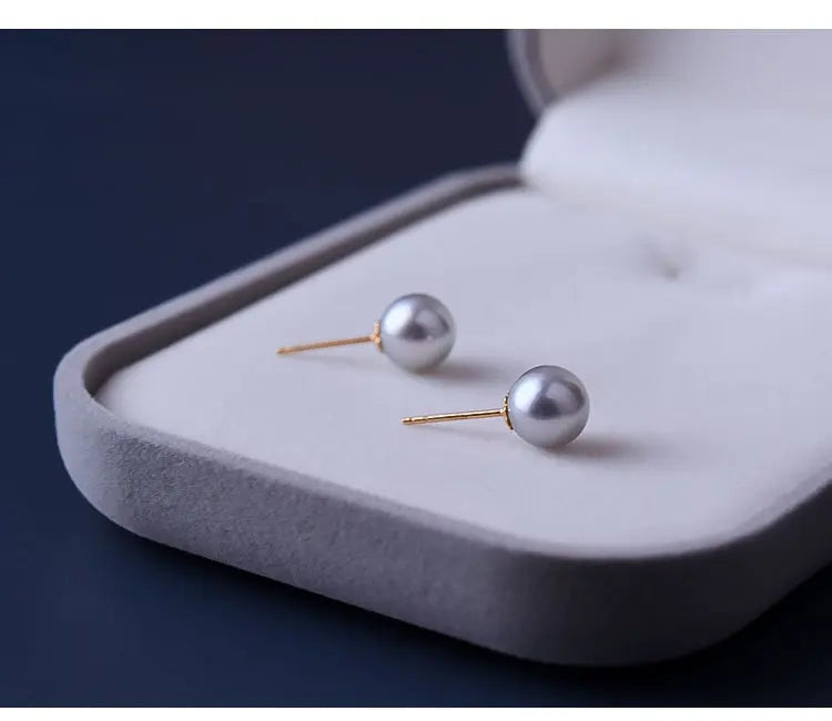 5A+ Madama Pearl (真多麻) Handmade 18K Solid Yellow Gold Madama Pearl Earrings, Seawater Pearl, Gift for Her, Anniversary Gift, Gift Idea Etsy