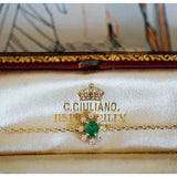 Natural Emerald 9k Yellow Gold Bracelet - Elegant Gemstone Etsy