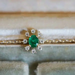 Natural Emerald 9k Yellow Gold Bracelet - Elegant Gemstone Etsy