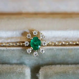 Natural Emerald 9k Yellow Gold Bracelet - Elegant Gemstone Etsy