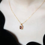 Natural Garnet Handmade 18K Solid Yellow Gold Garnet Ring, Garnet Necklace Gift for Her, Anniversary Gift Idea, Retro Jewelry Etsy